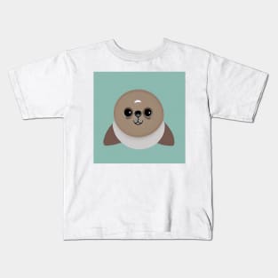 Cute grey baby seal Kids T-Shirt